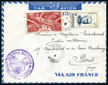 Lettre Tribunal Militaire de Tananarive